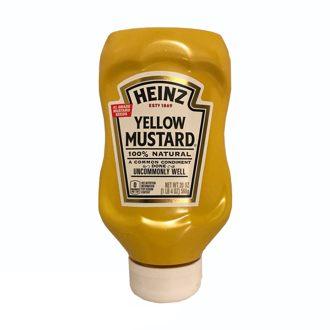 Heinz Yellow Mustard 100% Natural Common Condiment 566g