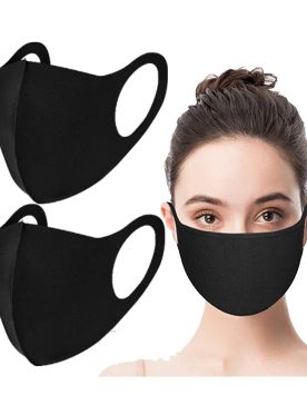 10 Pcs Reusable Cotton Cloth Face Mask (Black) 01