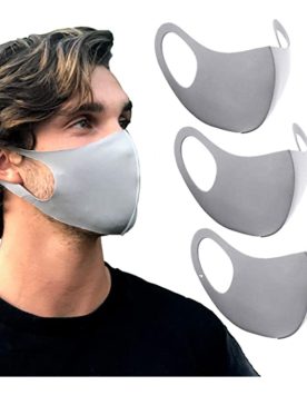 10 Pcs Reusable Cotton Cloth Face Mask (Grey) 02